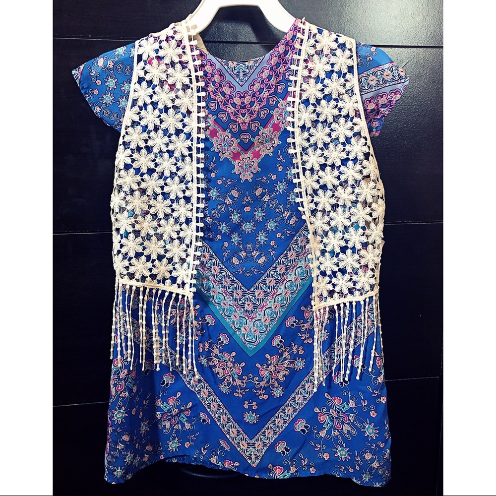 Rare Editions Size 5 Boho Dress with vest